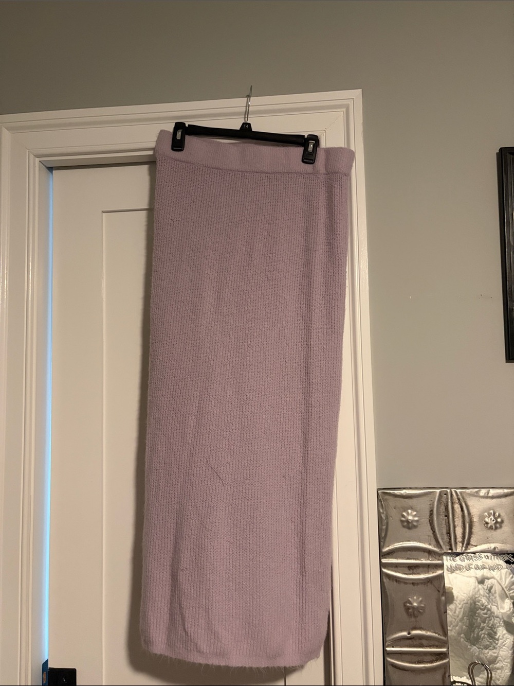 Misguided Tall Soft Knit Lavender Midi Skirt